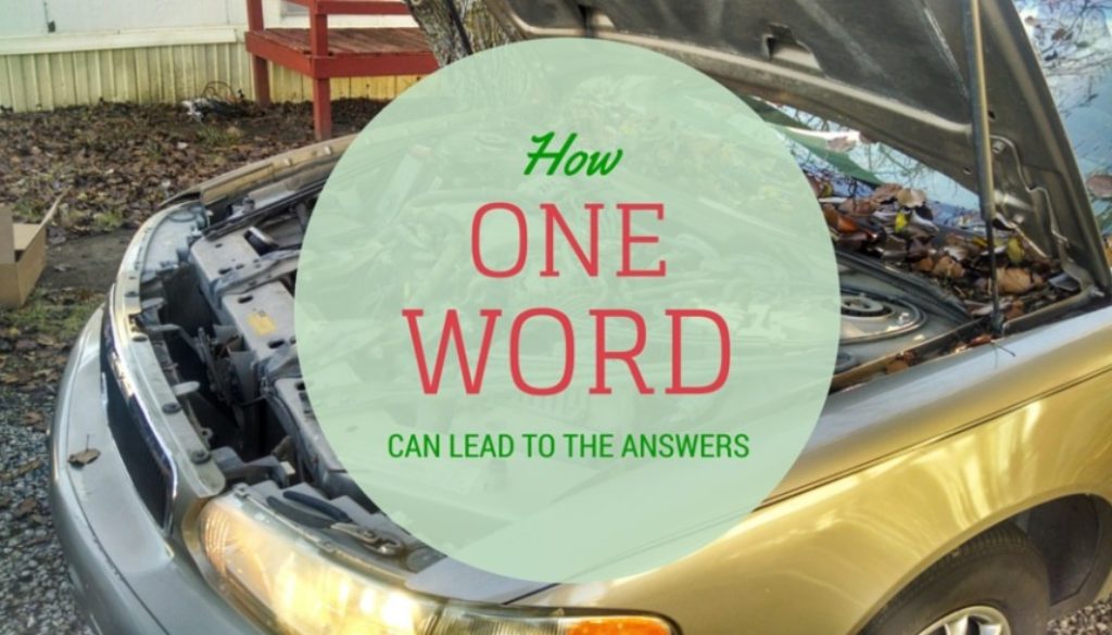 HOW ONE WORD CAN LEAD TO THE ANSWERS